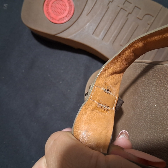 Glamorous Tan and Gold Flat Sandals - Picture 7 of 7